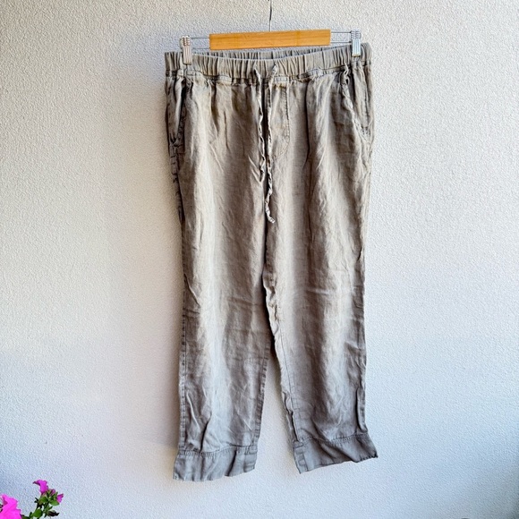 Parachute Linen Lounge Pants Leganlook Relax Earthy Grey Women's SP - Picture 1 of 5